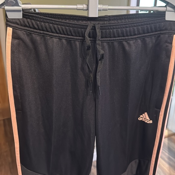 Addias Women’s Trio Track pants size small color black and light pink - Picture 2 of 7